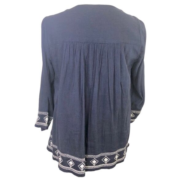 LUCKY BRAND EMBROIDERED SWING JACKET TIE FRONT - Picture 5 of 11